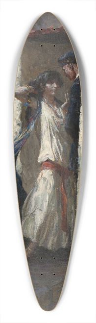 Harvey T. Dunn - Promise You Will Come 39.3 inch art pintail longboard deck