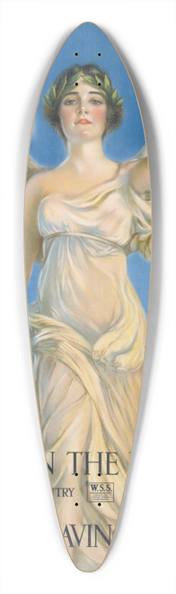 Haskell Coffin - Share in the victorySave for your countrySave for yourself 39.3 inch art pintail longboard deck