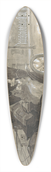 H.C. Louwerse - Twee vrouwen in een paardenkoets 39.3 inch art pintail longboard deck