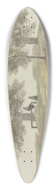 Heinrich Adolf Valentin Hoffmann - Drei Linden 39.3 inch art pintail longboard deck