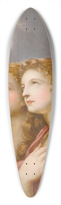 Heinrich Friedrich Fger - Study For Two Female Figures Praying 39.3 inch art pintail longboard deck