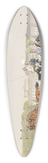 Heinrich Gottfried Wilda - Ausfahrt in Schnbrunn 39.3 inch art pintail longboard deck