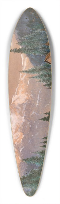 Heinrich Josef Wertheim - A capercaillie at the edge of a wood at sunset 39.3 inch art pintail longboard deck