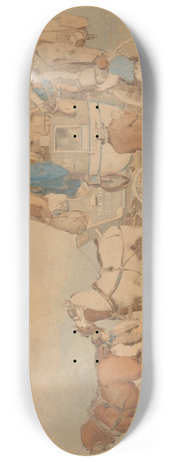Charles Cooper Henderson - Unloading the Luggage From The Exeter Coach 8.25 inch art skate deck