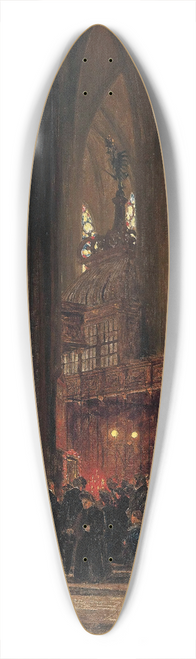 Heinrich Tomec - At The End Of A Sunday Service, St. Stephens Cathedral, Vienna 39.3 inch art pintail longboard deck