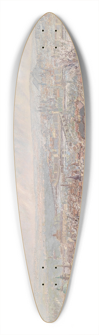 Heinrich Tomec - Panorama Prahy i Petrina 39.3 inch art pintail longboard deck