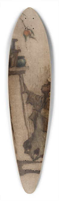 Helen Hyde - Forbidden Fruit 39.3 inch art pintail longboard deck