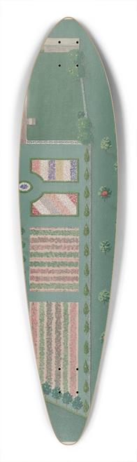 Helen Miller - Depeyster Estate and Garden 39.3 inch art pintail longboard deck