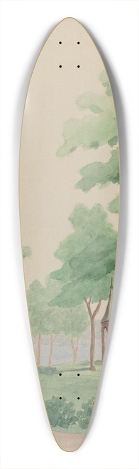 Helen Miller - Schermerhorn Estate 39.3 inch art pintail longboard deck