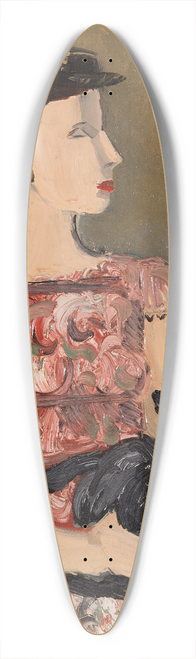 Helmut Kolle - Portrait dune jeune fille 39.3 inch art pintail longboard deck
