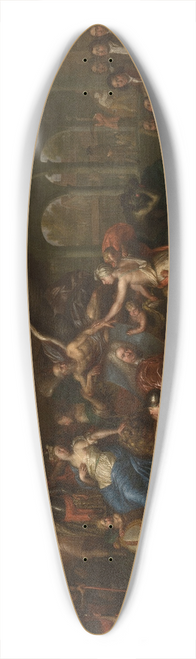 Hendrick Govaerts - The Guild of the Young Albarest Venerates the Portrait of the Dean Karel de Cordes 39.3 inch art pintail longboard deck