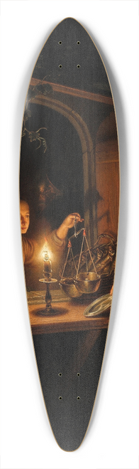 Henri de Braekeleer - A Night Market 39.3 inch art pintail longboard deck
