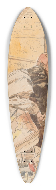 Henri de Braekeleer - The Geographer 39.3 inch art pintail longboard deck