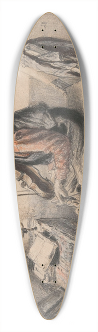 Henri de Braekeleer - The Violin Player 39.3 inch art pintail longboard deck