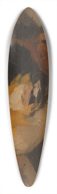 Henri Deluermoz - Coq et poules 39.3 inch art pintail longboard deck