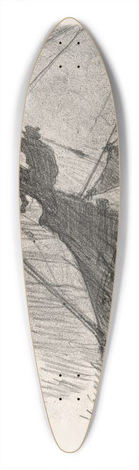 Henri de Toulouse-Lautrec - Oceano Nox 39.3 inch art pintail longboard deck