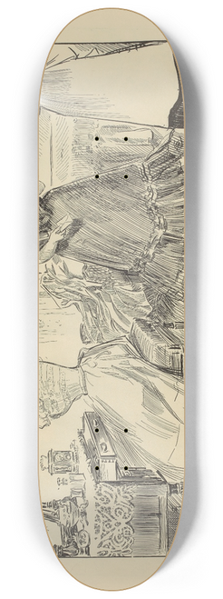 Charles Dana Gibson - A message feom the outside world 8.25 inch art skate deck