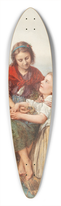 Henri Joseph Campotosto - Siblings with a Birds Nest 39.3 inch art pintail longboard deck