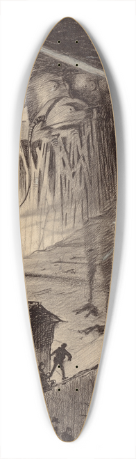 Henrique Alvim Corra - Martians Blast House 39.3 inch art pintail longboard deck