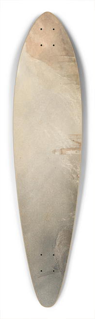 Henry Barlow Carter - A ship off Whitby in a storm 39.3 inch art pintail longboard deck