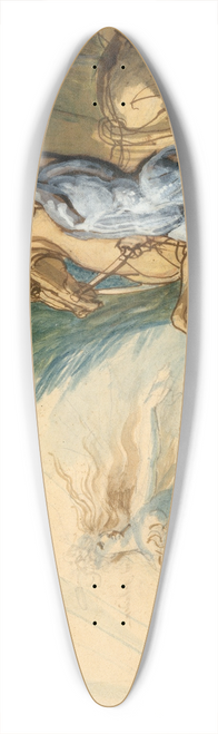 Henry Fuseli - Hagen and the Nymphs of the Danube 39.3 inch art pintail longboard deck