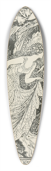 Henry Justice Ford - What the Young Man saw in the Wood 39.3 inch art pintail longboard deck