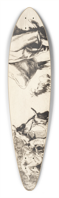 Henry Keller - A Roadside in Spain 39.3 inch art pintail longboard deck