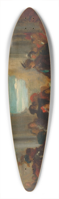 Henryk Rodakowski - Count Wilczek beseeching king John Sobieski to help Vienna against the Turks, sketch 39.3 inch art pintail longboard deck