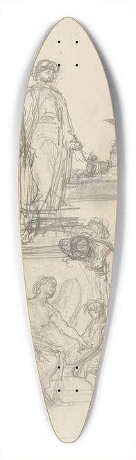 Henryk Siemiradzki - dwa szkice pomnika z postaci na cokole, wok ktrego siedz alegoryczne postacie 39.3 inch art pintail longboard deck