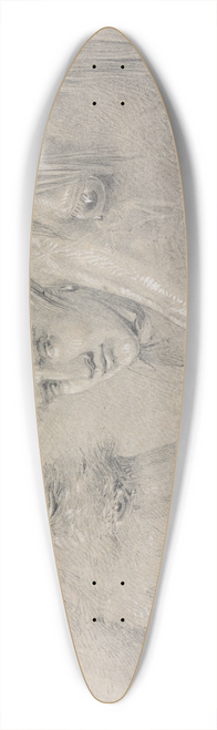 Henry Thomas Alken - Head of a Stable Lad, Looking Between the Heads of a Horse, on His Left, and a Donkey, on His Right 39.3 inch art pintail longboard deck