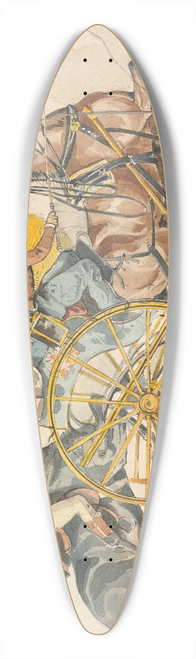 Henry Thomas Alken - Sporting Discoveries, or the Miseries of Driving; You Discover a New Way of Bringing Your Equipage into a Small Compass 39.3 inch art pintail longboard deck