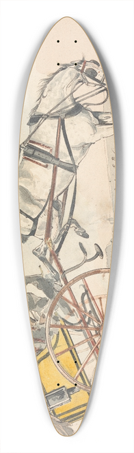 Henry Thomas Alken - Sporting Discoveries, or the Miseries of Driving You Discover that the Reins are Under His Tail 39.3 inch art pintail longboard deck