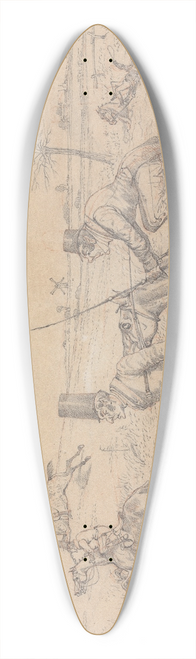 Henry Thomas Alken - Sporting Notions: I Had No Notion of the Comforts of Hunting by Water 39.3 inch art pintail longboard deck