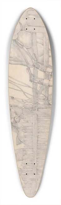 Henry Thomas Alken - Sporting Notions: I Have a Notion You Must Either Pull Him Over or Persuade Him to Pull You Back Again 39.3 inch art pintail longboard deck