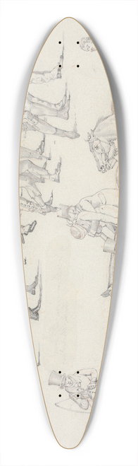 Henry Thomas Alken - Symptoms: of a Few Neat Ones going to a Mill, of Returning from the Epping Hunt. 39.3 inch art pintail longboard deck