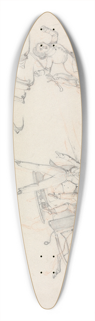 Henry Thomas Alken - Symptoms: of Being Drawn, of a Fine Song, of Troting, of Being In, of Being Out, of a Recoil 39.3 inch art pintail longboard deck