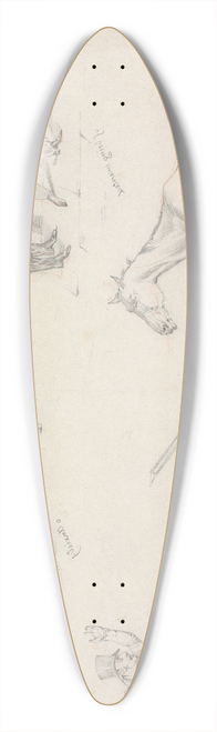 Henry Thomas Alken - Symptoms: of Being Wanted, of Anxiety, of a Has Been, of Duck Catching 39.3 inch art pintail longboard deck