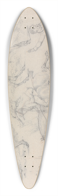 Henry Thomas Alken - Symptoms: of Doubtful Amusement  or Craneing, of Anxious Amusement  or Sure of a Bite, of Public Amusement  or No Taxes, Dangerous Amusement 39.3 inch art pintail longboard deck