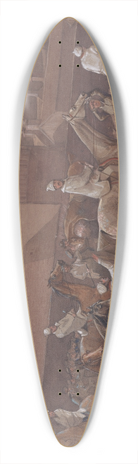 Henry Thomas Alken - The Night Riders of Nacton; Preparing to Start. Ipswich, the Watering Place behind the Barracks 39.3 inch art pintail longboard deck