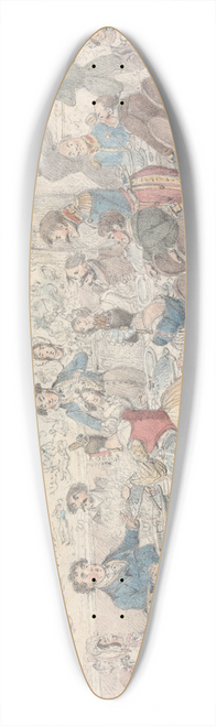 Henry Thomas Alken - Water, I do Declare with Worms in it 39.3 inch art pintail longboard deck