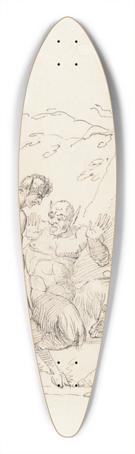 Henry Tresham - Study of a Centaur and a Satanic Figure 39.3 inch art pintail longboard deck