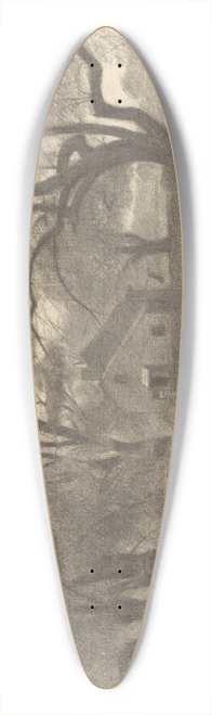 Herbert Crowley - Rural Landscape 39.3 inch art pintail longboard deck