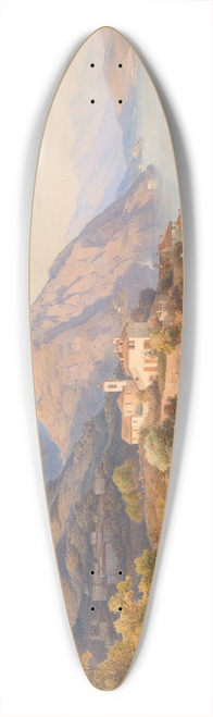 Hermann David Salomon Corrodi - A Summer Evening at the Lago Maggiore 39.3 inch art pintail longboard deck