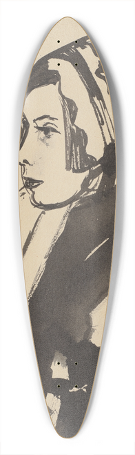 Hermann Lismann - Mdchen mit Mtze und Schal 39.3 inch art pintail longboard deck