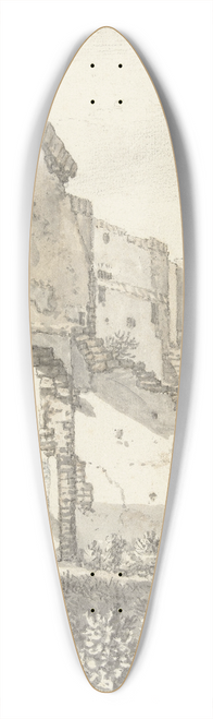 Herman Saftleven - Runes van een gebouw te Utrech 39.3 inch art pintail longboard deck