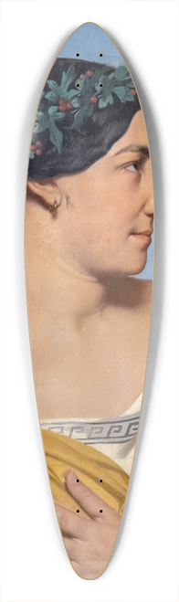 Hippolyte Flandrin - Woman head 39.3 inch art pintail longboard deck