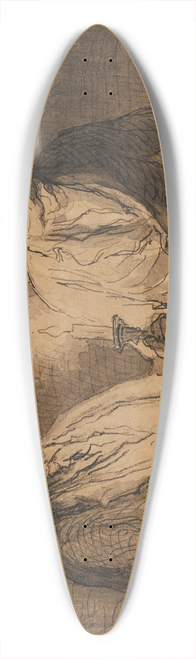 Honor Daumier - Un dernier mot (Le Bonsoir) 39.3 inch art pintail longboard deck