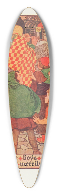Hope Dunlap - The little boys and girls  ran merrily after 39.3 inch art pintail longboard deck
