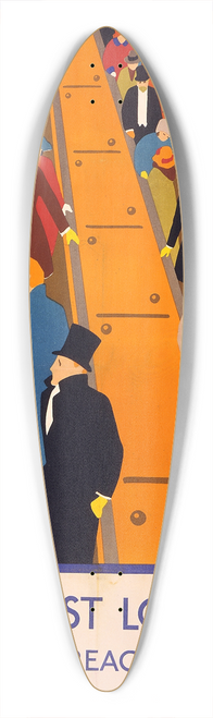 Horace Taylor - Brightest London is best reached by Underground 39.3 inch art pintail longboard deck