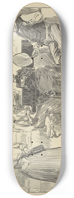 Charles Dana Gibson - Some of the caretakers relations 8.25 inch art skate deck